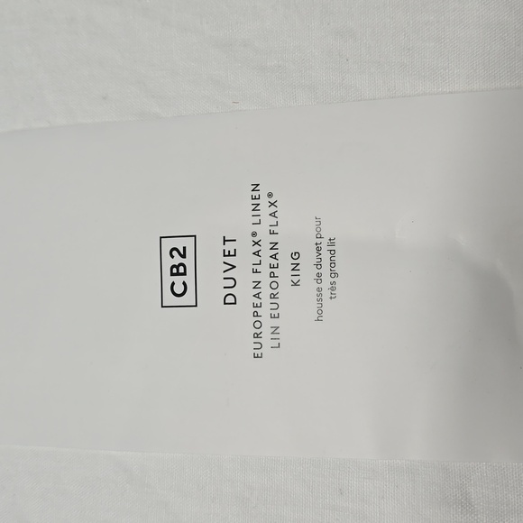 ❤️BUY 2 GET 1 FREE CB2 EUROPEAN FLAX™-Certified Linen White King Duvet Cover - Picture 9 of 12